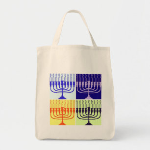 Hanukkah Menorah Tote Bag