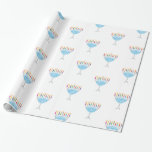 Hanukkah Menorah with face mask Wrapping Paper<br><div class="desc">Hanukkah Menorah with face mask</div>