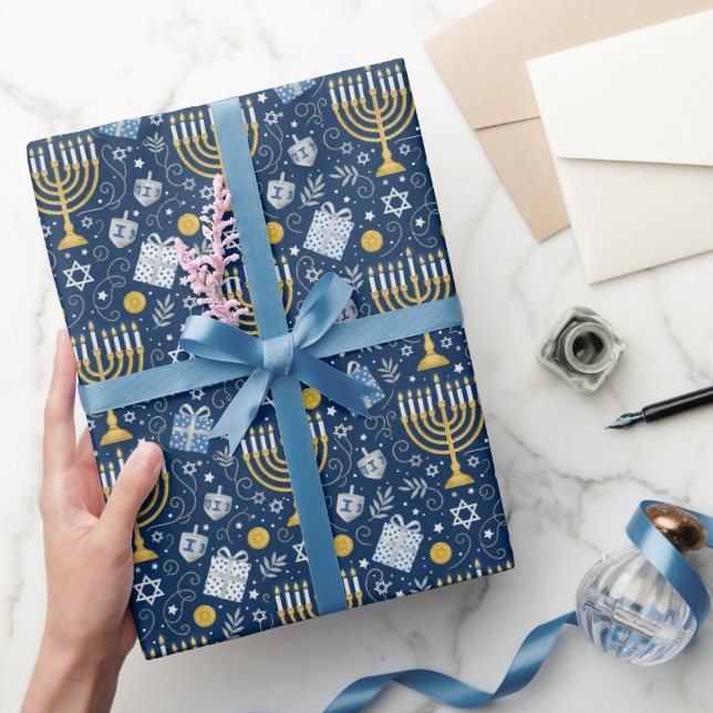 Hanukkah Menorah Wrapping Paper (Gifting)