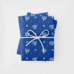 Hanukkah Menorah Wrapping Paper Sheet<br><div class="desc">Wrap holiday gifts with Hanukkah Menorah paper set! Three paper sheets feature a cheerful pattern on wrapping paper. Back gridlines ensure easier cuts. Ideal for holiday gifts, crafts, or last-minute presents. Sold in sets of 3.</div>