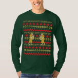 Hanukkah Men's "Ugly Sweater" T-Shirt Long Sleeve<br><div class="desc">Chanukah/Hanukkah Men's "Ugly Sweater" Long Sleeve T-Shirt. Judah Maccabee is pretty darn happy with his oil find... makes for a very happy celebration! Choose from a variety of different colours,  styles and sizes. Thanks for stopping and shopping by. Much appreciated. 
Happy Chanukah/Hanukkah!!!</div>