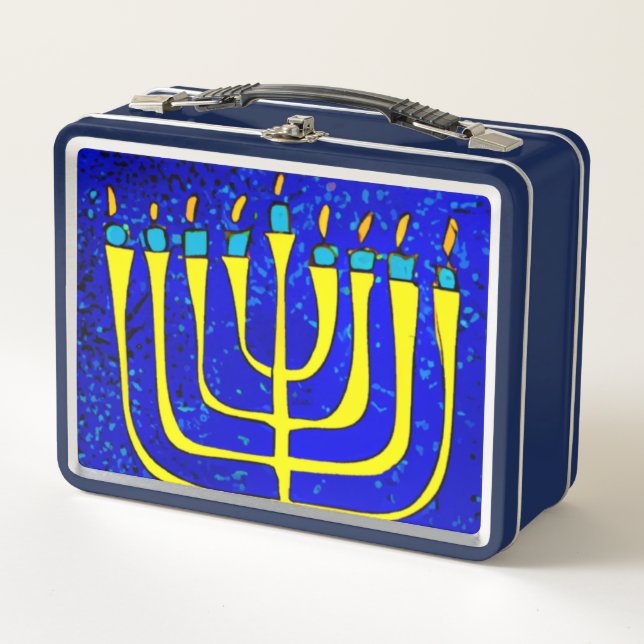 Hanukkah Metal Lunch Box (Front)
