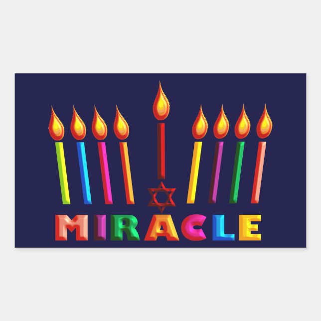 Hanukkah Miracle Sticker (Front)