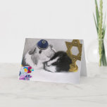 Hanukkah Mitzvah Peegs Guinea Pigs Customizable Holiday Card<br><div class="desc">Cutest card for the holidays or that special birthday</div>