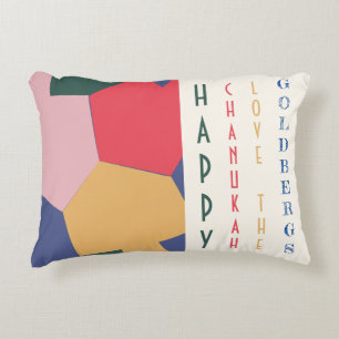 Hanukkah Modern Dreidels Accent Pillow