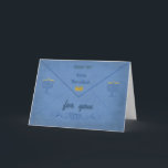 Hanukkah Money Envelope | Chanukah Monetary Gift Holiday Card<br><div class="desc">This elegant blue card with textured look resembles an envelope, designed for the presentation of Hanukkah "gelt" (money). Two small menorahs and the words in Hebrew letters for "Hanukkah gelt" contribute to the decorative appearance, perfect for giving currency, checks, and vouchers. The inside is easily edited to suit your preference....</div>