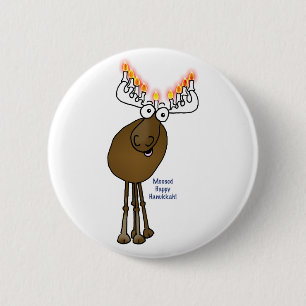 Hanukkah moose! 2 inch round button