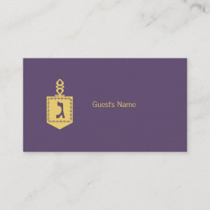 Hanukkah Motif Dreidel purple Place Card
