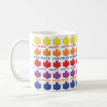 Hanukkah Mug "3D Dreidels"<br><div class="desc">Colourfully Fun Hanukkah mug. "3 D Dreidels" Chanukah Mug. Personalize mug by deleting text and replacing with your own message. Choose your favourite font style, colour, and size. Create a simply simple gift by adding some goodies to the mug, wrap it in cellophane and tie it with a bow. Enjoy!...</div>
