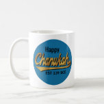 Hanukkah Mug "Happy Chanukah EST 139 BCE"<br><div class="desc">Hanukkah Mug "Happy Chanukah EST 139 BCE" Chanukah Mug. Personalize by deleting, "Happy" "EST 139 BCE" We love you, Mommy! Becky & Jacob", then choose your favourite font style, size, colour and wording to personalize your mug! Create a simply simple gift by adding some goodies to the mug, wrap it...</div>