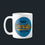 Hanukkah Mug "Happy Chanukah EST 139 BCE"<br><div class="desc">Hanukkah Mug "Happy Chanukah EST 139 BCE" Chanukah Mug. Personalize by deleting, "Happy" "EST 139 BCE" We love you, Mommy! Becky & Jacob", then choose your favourite font style, size, colour and wording to personalize your mug! Create a simply simple gift by adding some goodies to the mug, wrap it...</div>
