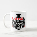 Hanukkah Mug "I Love Latkes"<br><div class="desc">Red, black and white Hanukkah mug. "I love latkes with my sour cream" Chanukah Mug. Personalize by deleting, "Happy Chanukah, Bubbie! Love, Amy & Jason", then choose your favourite font style, size, colour and wording to personalize your mug! Create a simply simple gift by adding some goodies to the mug,...</div>