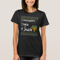 Hanukkah Naughty Nice Jewish Ugly Christmas