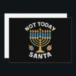 Hanukkah Not Today Santa Jewish Chanukah  Invitation<br><div class="desc">Hanukkah Not Today Santa Jewish Chanukah</div>