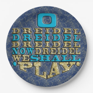 Hanukkah ODreidel Paper Plate