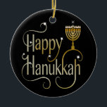 Hanukkah Ornament<br><div class="desc">These are also great for gifts or to use as the finishing touch of class on your gift wrapping. Thanks so much for being here. Please bookmark me and come to Zazzle via my link: https://www.zazzle.com/store/sharonrhea ... . or https://www.zazzle.com/store/ornaments_only ... Thank you, and I hope your holy days are the...</div>