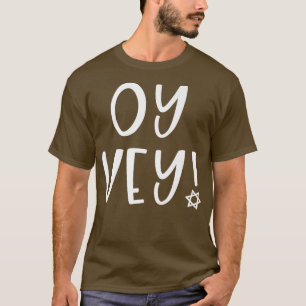 Hanukkah Oy Vey Vintage Cute Funny Jewish Holiday T-Shirt