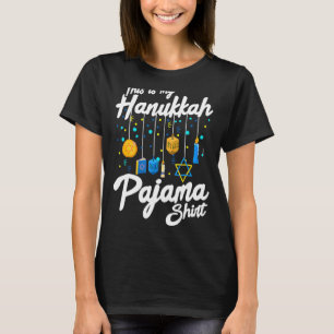 Hanukkah Pajama Dreidel Toy Boys Girls Jewish Chri T-Shirt