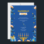 Hanukkah Party Invitations<br><div class="desc">Invite family and friends to celebrate the holiday of lights with this handsome invitation. The card is easy to customize with your wording, font and font colour. Not exactly what you're looking for? All our products can be custom designed to meet your needs at no extra charge. Simply contact us...</div>