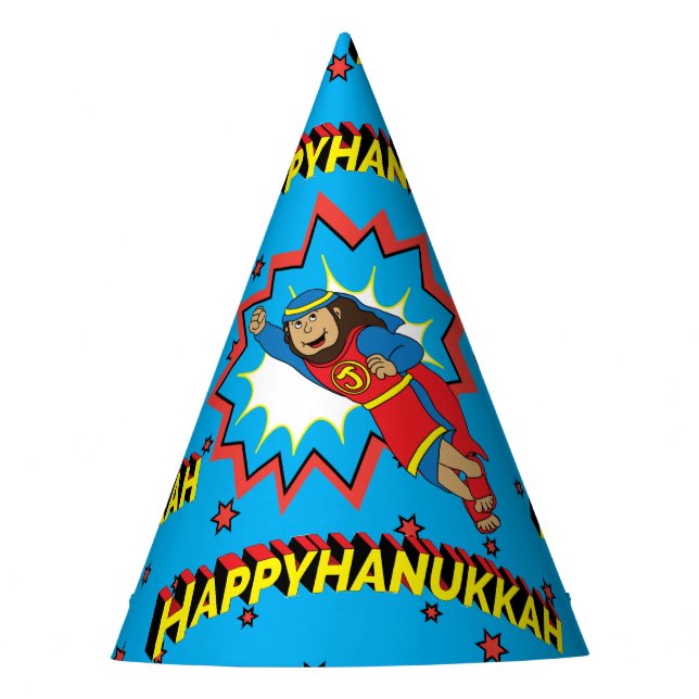 Hanukkah Party Judah Maccabee The Hammer Party Hat (Front)
