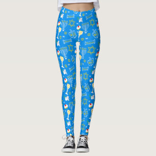 Hanukkah Pattern Leggings