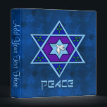 Hanukkah Peace Art Binder<br><div class="desc">Blues of all shades,  lilac and lavender in a flower shape with a knotted six-sided star in the centre is a great way to celebrate Hanukkah and express your individuality at the same time.</div>