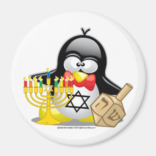 Hanukkah Penguin Magnet