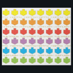 Hanukkah Personalize Giftwrap "Dreidel Colours" Wrapping Paper<br><div class="desc">Personalize your very own Hanukkah Gift Wrapping Paper "Dreidel Colours" Personalize by deleting text, "The Steins" "Happy" and "Hanukkah" and adding your own text on wrapping paper. Choose your favourite font style, colour, and size. Lots of text editing tools, too. Make it fun! Enjoy my newest wrapping paper design. Price...</div>
