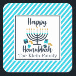 Hanukkah Personalized Sticker<br><div class="desc">Happy Hanukkah Personalized Gift Sticker</div>