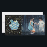 Hanukkah Photo Card "Dreidel Spinner"<br><div class="desc">Happy Holiday, Hanukkah/Chanukah Photo Card, "Dreidel Spinner" Glossy, Photo Card with white envelope. Personalize by replacing photo and wording, "Happy Chanukah! Much Love, The Blumbergs" Customize wording by choosing your favourite font style, colour, and size. Readjust, resize and reword to customize. Background colour can be changed out, too. Thanks for...</div>