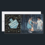 Hanukkah Photo Card "Dreidel Spinner"<br><div class="desc">Happy Holiday, Hanukkah/Chanukah Photo Card, "Dreidel Spinner" Glossy, Photo Card with white envelope. Personalize by replacing photo and wording, "Happy Chanukah! Much Love, The Blumbergs" Customize wording by choosing your favourite font style, colour, and size. Readjust, resize and reword to customize. Background colour can be changed out, too. Thanks for...</div>