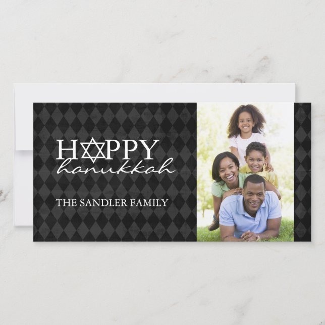Hanukkah Photo Card Template (Front)