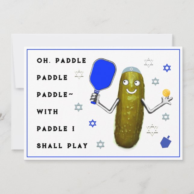 Hanukkah Pickleball Cards (Front)