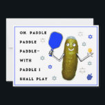 Hanukkah Pickleball Cards<br><div class="desc">Hanukkah pickleball holiday cards. Edit text to customize for family and pickleball friends.</div>