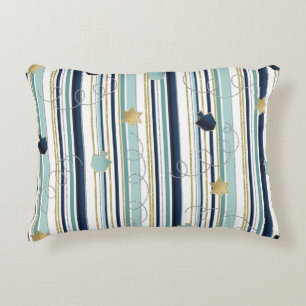 Hanukkah Pillow  Dreidels N Stars