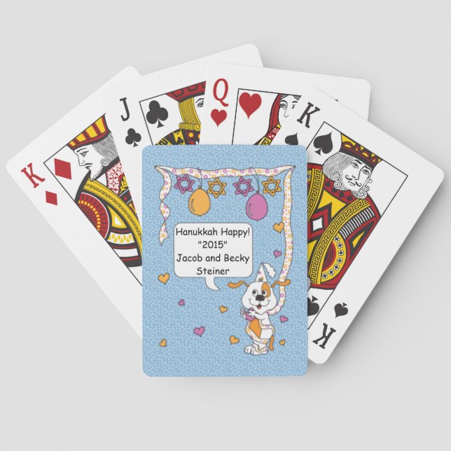 Hanukkah Playing Cards Standard Personalized (Back)