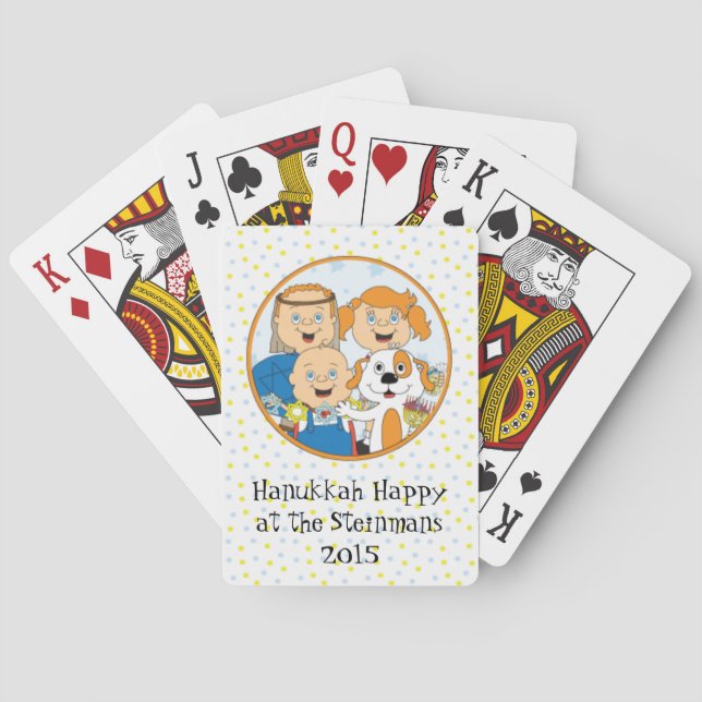 Hanukkah Playing Cards Standard Personalized (Back)
