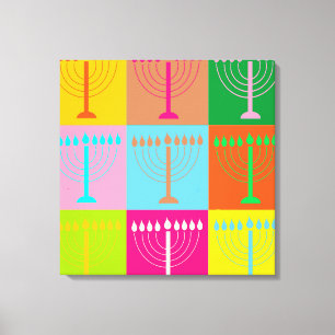 hanukkah Pop Art Canvas Print
