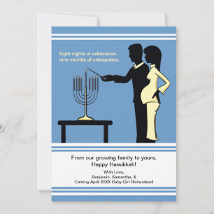 Hanukkah Pregnancy Announcement Cards 5x7