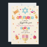 Hanukkah Pregnancy Announcement Holiday Card<br><div class="desc">A delightful Hanukkah pregnancy announcement card with all the elements of Hanukkah, your holiday wishes, and great news! (Design vector created by freepik - www.freepik.com). The card is easy to customize with your wording, font, font colour and paper shape options. Not exactly what you're looking for? All our products can...</div>
