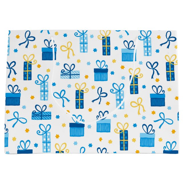 Hanukkah Presents Large Gift Bag (Front)
