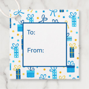Hanukkah Presents To From Favour Tags