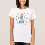 Hanukkah Princess T-Shirt<br><div class="desc">Hanukkah Princess holds a lighted Menorah,  has the Star of David on her dress (and earrings) and is surrounded by dreidels! A beautiful princess for the holiday season and a great Hanukkah gift for girls.</div>