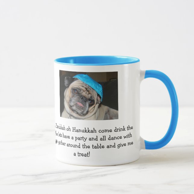 Hanukkah pug mug coffe cup (Right)