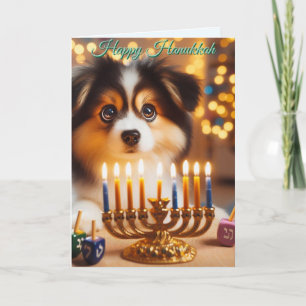 Hanukkah Puppy Holiday Card