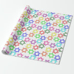 hanukkah rainbow star of david wrapping paper<br><div class="desc">"hanukkah rainbow star of david ", lgbt, passover, purim, "star of david", "happy hanukkah", "Rosh Hashanah", "Yom Kippur", hannukah, Hanukkah</div>