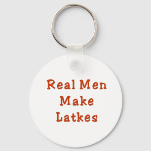 HANUKKAH REAL MEN MAKE LATKES GIFTS KEYCHAIN