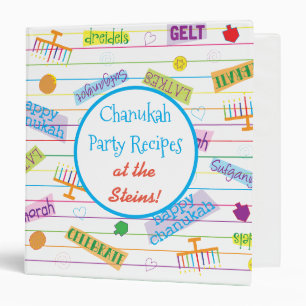Hanukkah Recipe Photo Book Binder "Hanukkah Party"