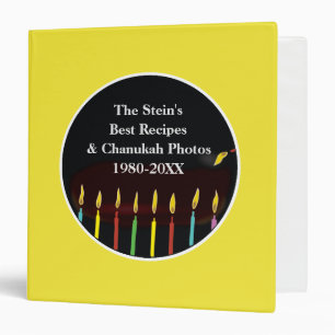 Hanukkah Recipe Photo Book Binder Menorah Candles