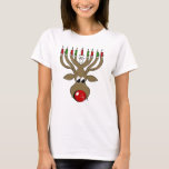 Hanukkah Reindeer -.png T-Shirt<br><div class="desc">Hanukkah Humour Gifts Shop Hanukkah T-shirts and Holiday Apparel from LgbtShirts.com Browse 10, 000 Humour and Holiday Products including Holiday T-shirts, Holiday Tanks, Holiday Hoodies, Holiday Stickers, Holiday Buttons, Holiday Mugs, Holiday Posters, Holiday Hats, Holiday Cards and Holiday Magnets. SHOP NOW AT: http://www.LGBTshirts.com FOLLOW US ONLINE: FACEBOOK: http://www.facebook.com/glbtshirts TWITTER: http://www.twitter.com/glbtshirts...</div>